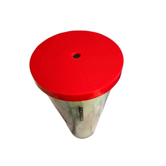 Starbucks 2018 Holiday Gnome Tree Snowing Cold Cup Tumbler 24 oz - Picture 8 of 9